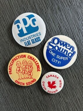 Owen Sound Vintage Button Style Pins
